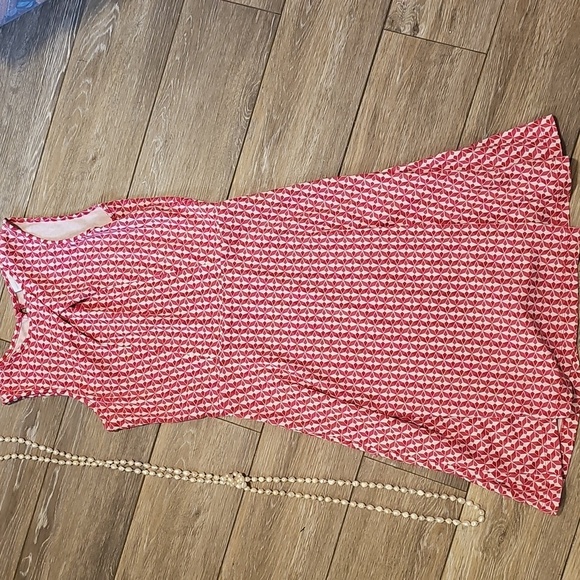 New York & Company Pink Patterned Long Sleeve Dress - Picture 13 of 13